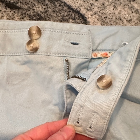 Y2K American Eagle Outfitters Light Blue Floral Trim Shorts - Picture 4 of 7